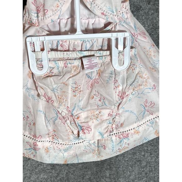 Tommy Bahama Kids Sleeveless 2pc Dress Infant Girls Size 12M Pink Floral NWT - Picture 7 of 8